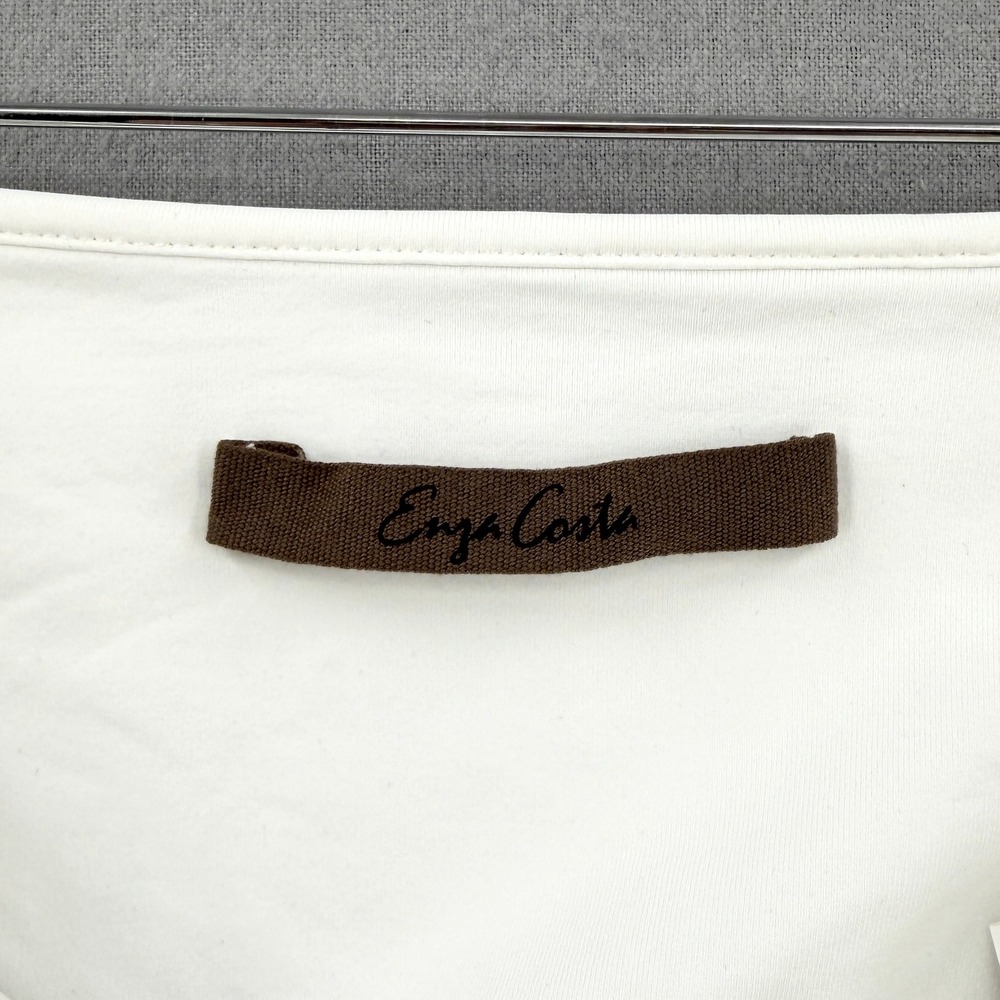 ENZA COSTA Essential Bandeau Top Womens Small White Minimalist Quiet Luxury NEW - Picture 10 of 16